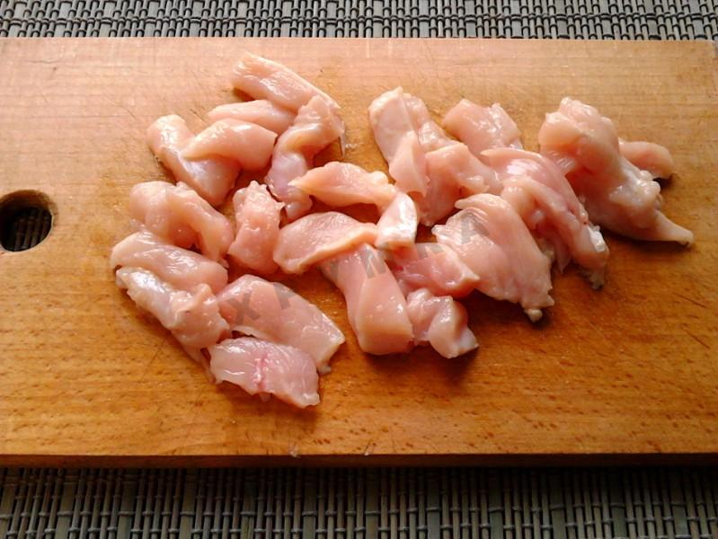 Шаг 4 приготовления Куриное филе с карри и овощами