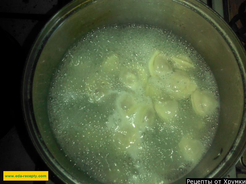 Шаг 8 приготовления Пельмени сибирские со смешанным фаршем
