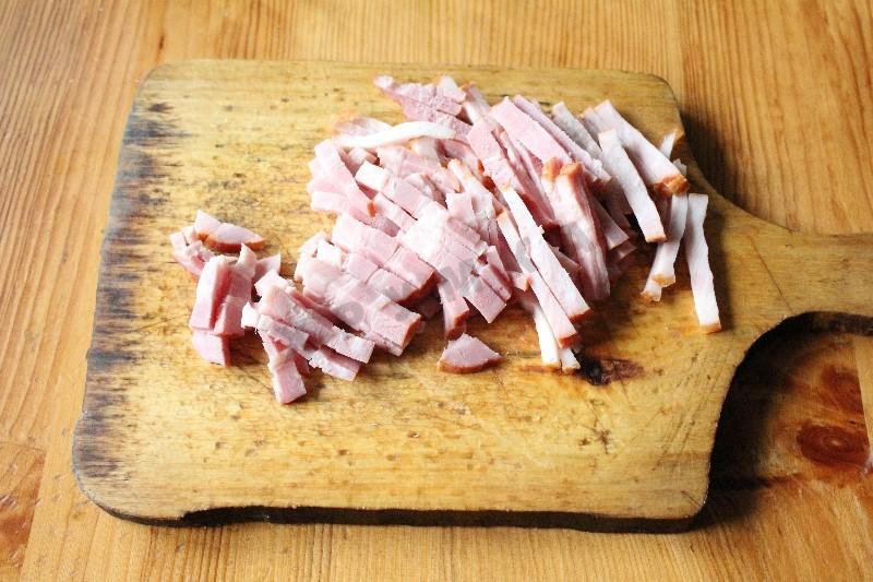 Шаг 2 приготовления Макароны карбонара с беконом