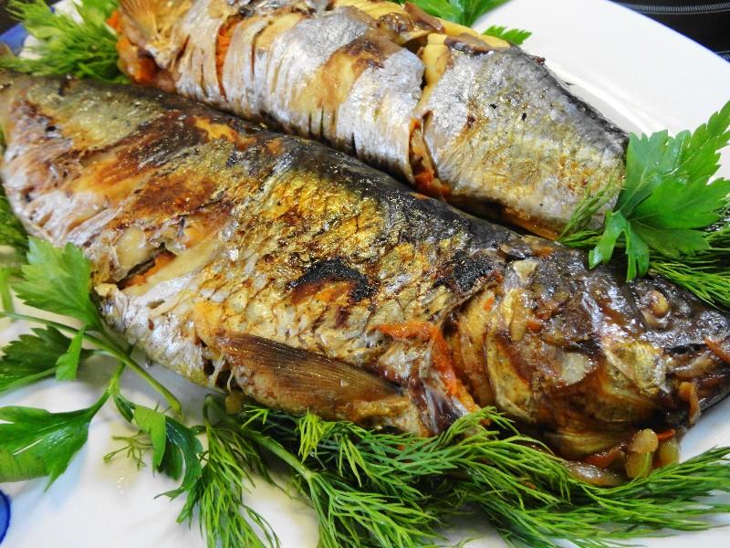 Обложка рецепта Селедка с овощами запеченная в пергаменте