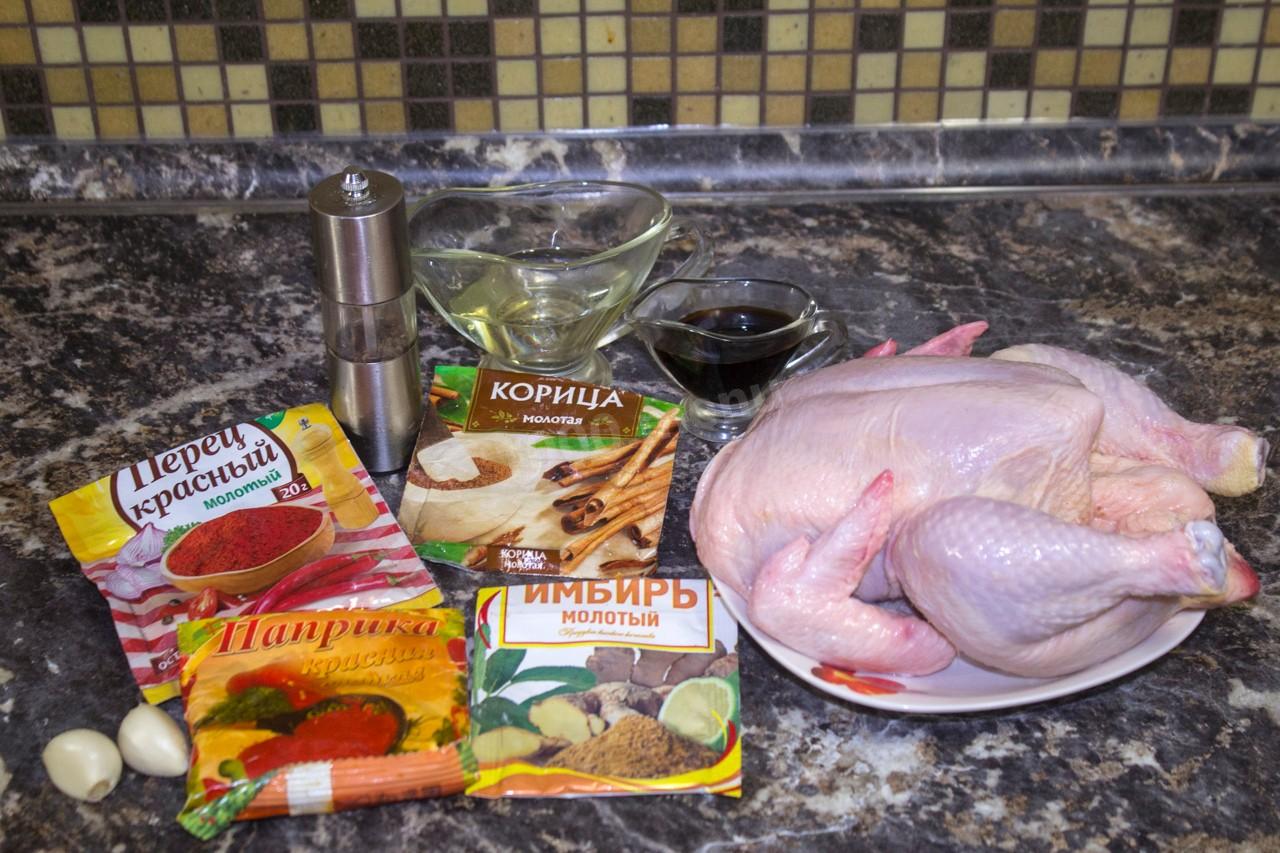 Шаг 1 приготовления Курица в фольге в маринаде из соевого соуса с имбирем