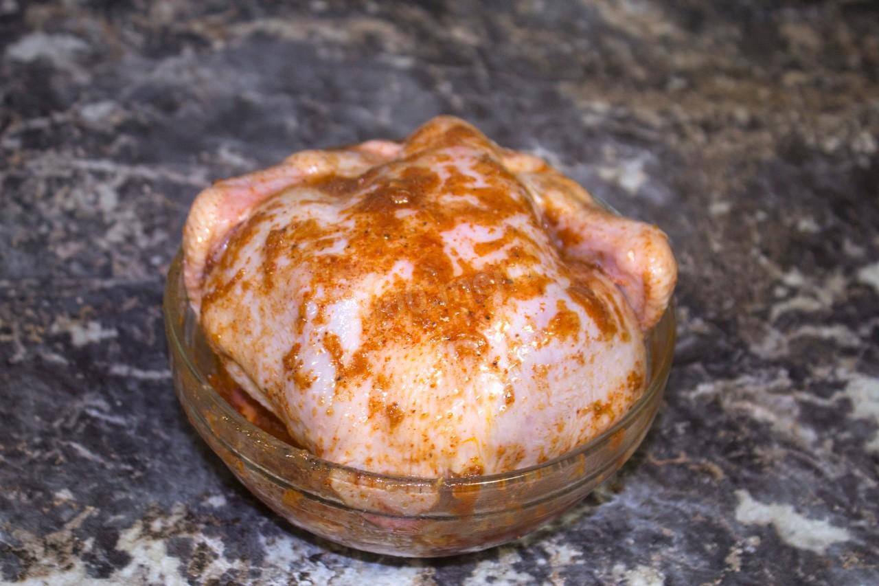 Шаг 9 приготовления Курица в фольге в маринаде из соевого соуса с имбирем