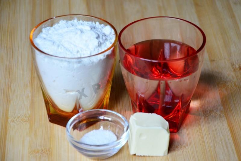 Шаг 1 приготовления Вареники с начинкой из мясных субпродуктов на заварном тесте