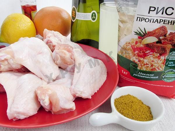 Шаг 1 приготовления Курица запеченная с рисом