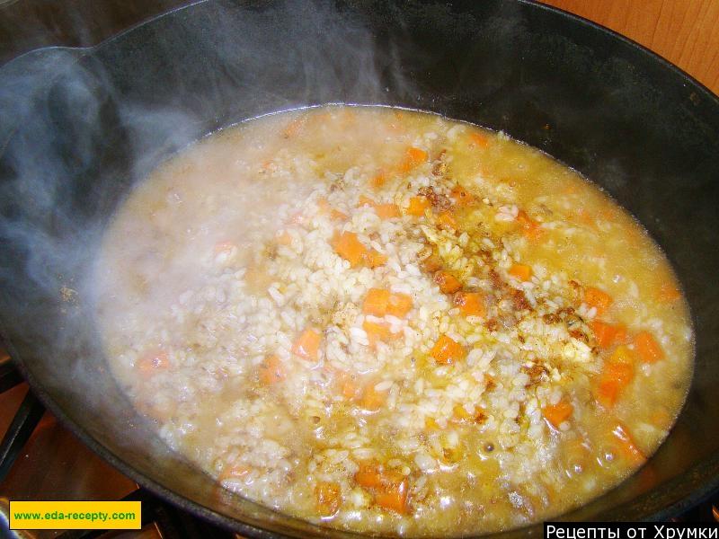 Шаг 6 приготовления Вкусный плов из говядины