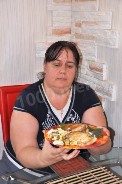 Шаг 11 приготовления Куриная грудка фаршированная мясным фаршем под соусом