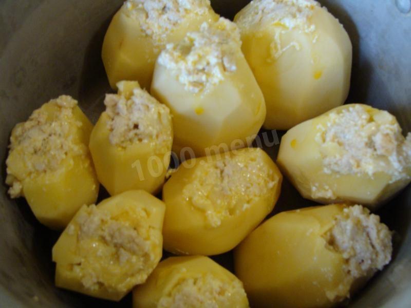 Шаг 7 приготовления Картофель с фаршем