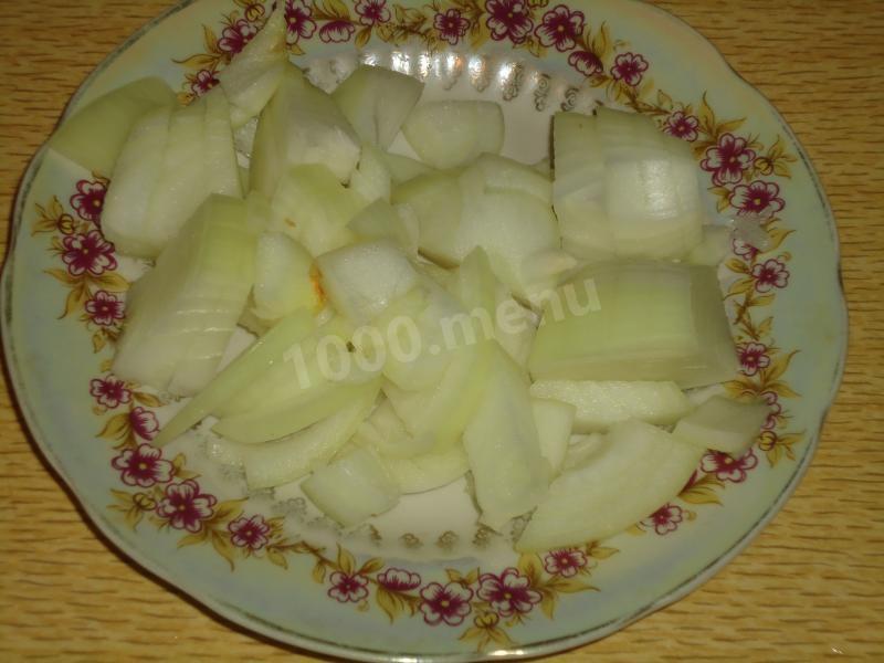 Шаг 4 приготовления Тушеная свинина с картошкой морковкой луком и перцем