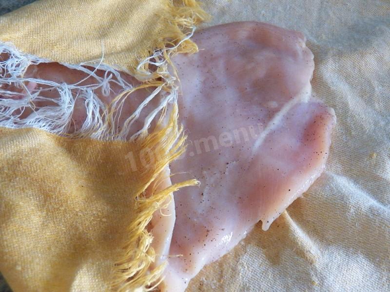 Шаг 12 приготовления Кордон блю из куриной грудки