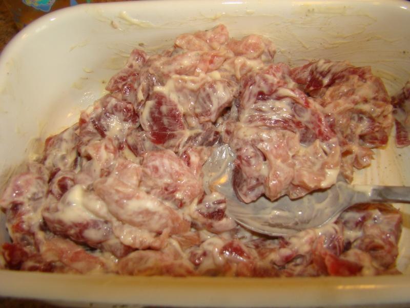 Шаг 4 приготовления Жареная говядина с сыром
