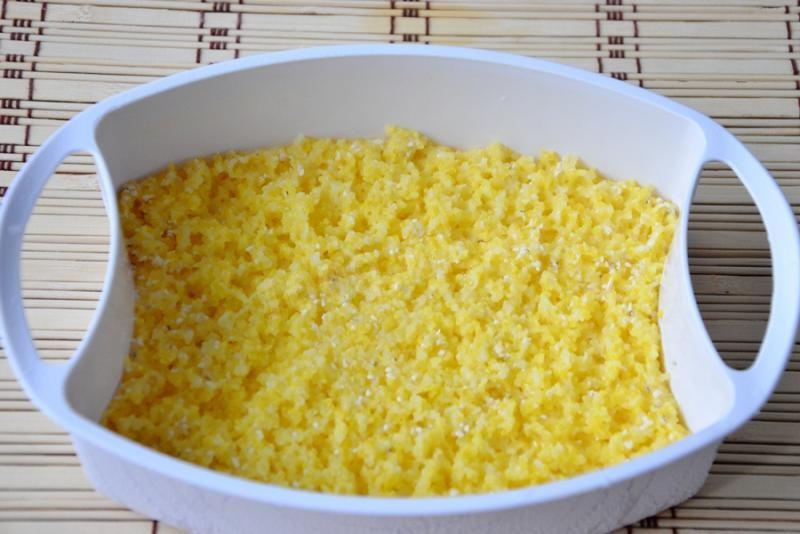 Шаг 5 приготовления Кукурузная каша в пароварке