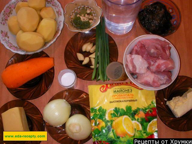 Шаг 2 приготовления Картофель с грибами и мясом в горшочке