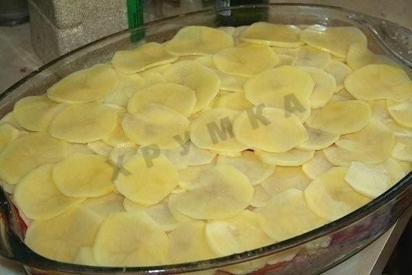 Шаг 1 приготовления Овощная запеканка с фаршем классическая