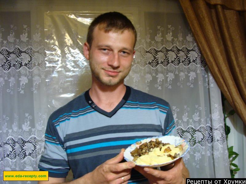 Шаг 7 приготовления Грибы жареные с луком на сале