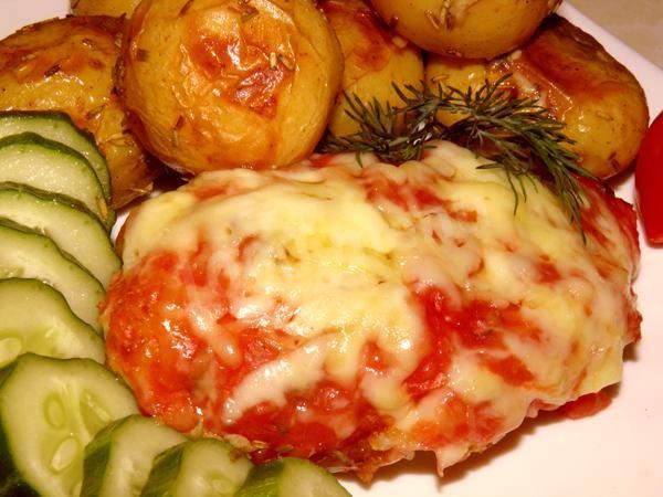 Обложка рецепта Вкусные грудки куриные с сыром в микроволновке