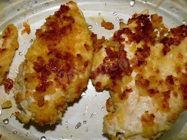 Шаг 7 приготовления Вкусные грудки куриные с сыром в микроволновке