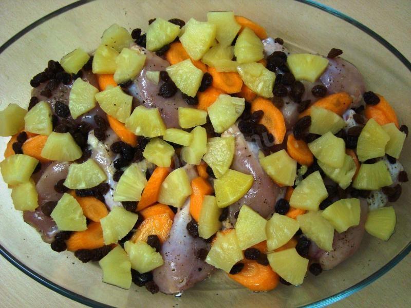 Шаг 3 приготовления Курица в соусе с ананасами по-китайски