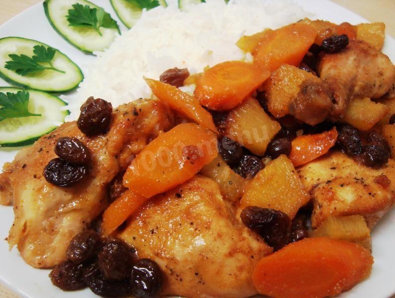 Обложка рецепта Курица в соусе с ананасами по-китайски