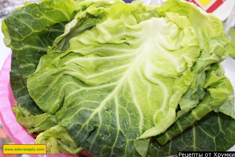 Шаг 1 приготовления Голубцы из молодой капусты с мясом в духовке классические