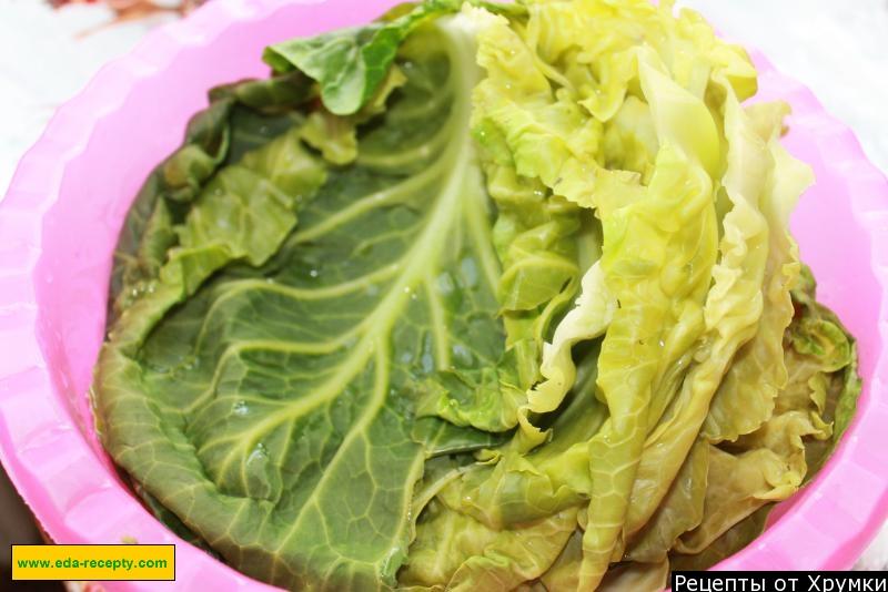Шаг 3 приготовления Голубцы из молодой капусты с мясом в духовке классические