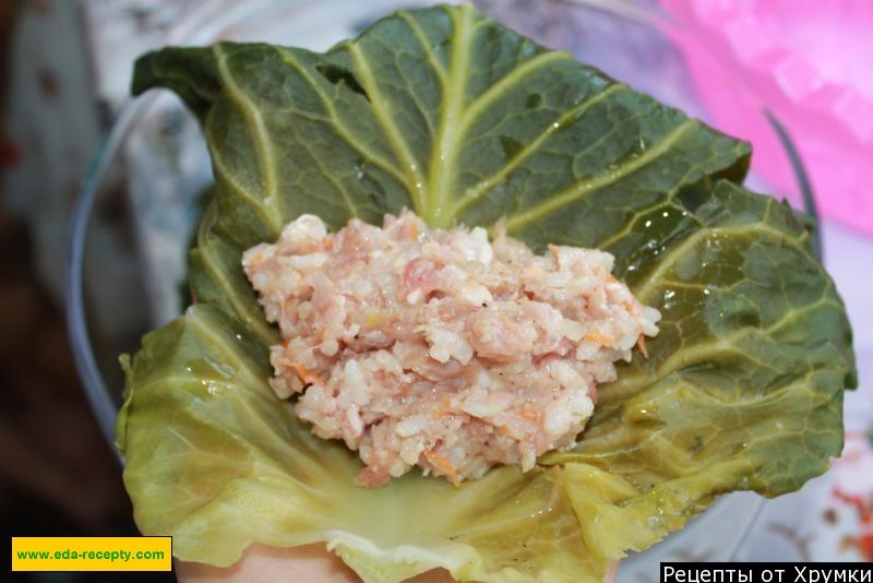 Шаг 5 приготовления Голубцы из молодой капусты с мясом в духовке классические