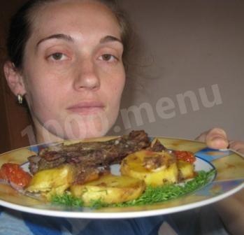 Шаг 7 приготовления Запеченный картофель с ребрышками