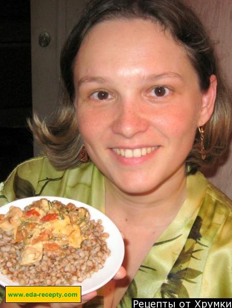 Шаг 11 приготовления ПП Гречка с курицей и помидорами