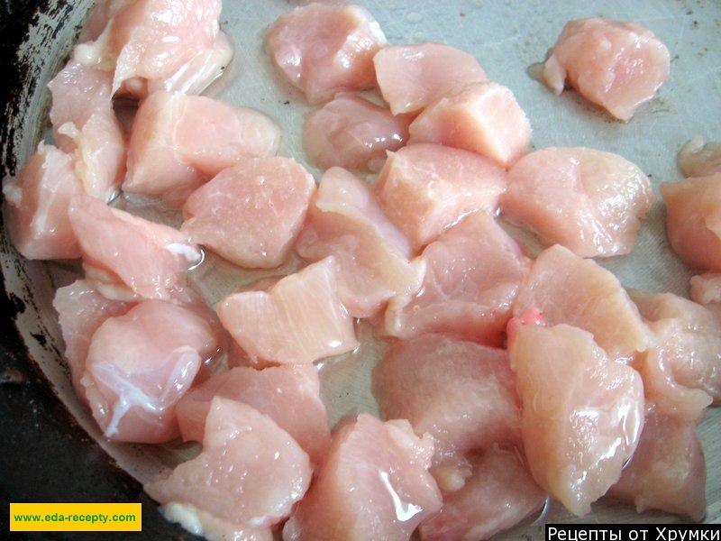Шаг 2 приготовления ПП Гречка с курицей и помидорами