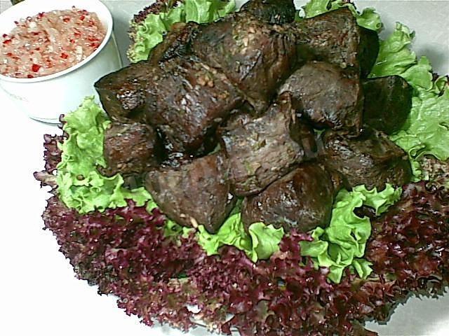 Шаг 16 приготовления Шашлык из сердца на углях