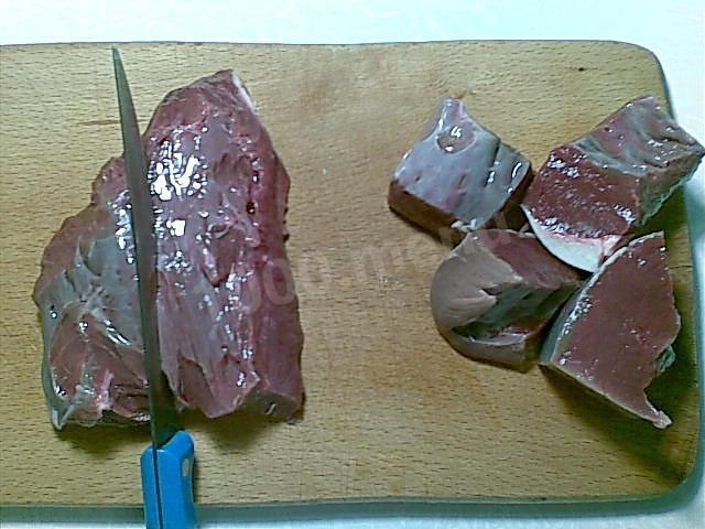 Шаг 6 приготовления Шашлык из сердца на углях