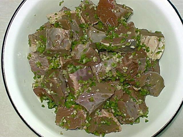 Шаг 9 приготовления Шашлык из сердца на углях
