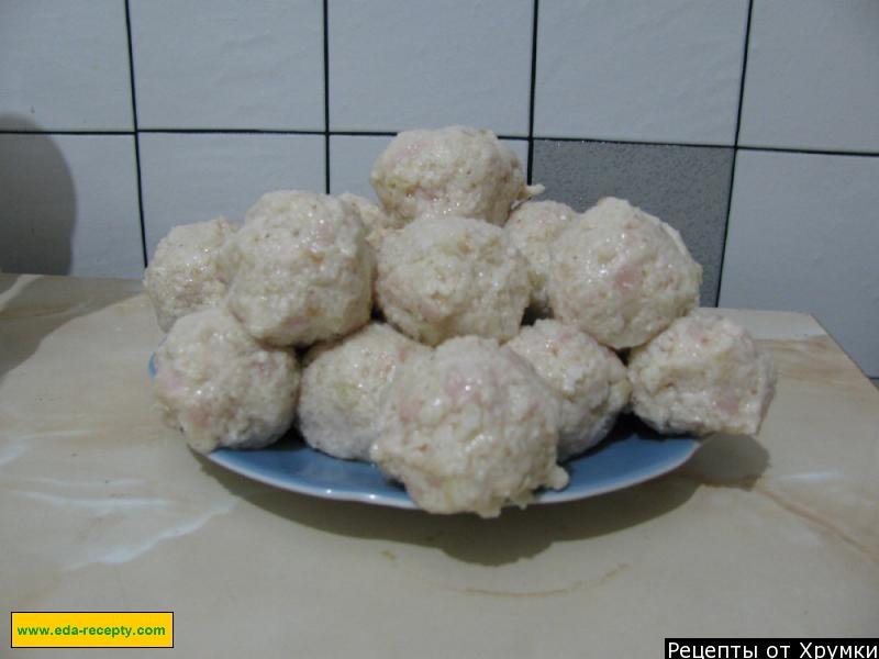 Шаг 11 приготовления Клецки из куриного филе с луком