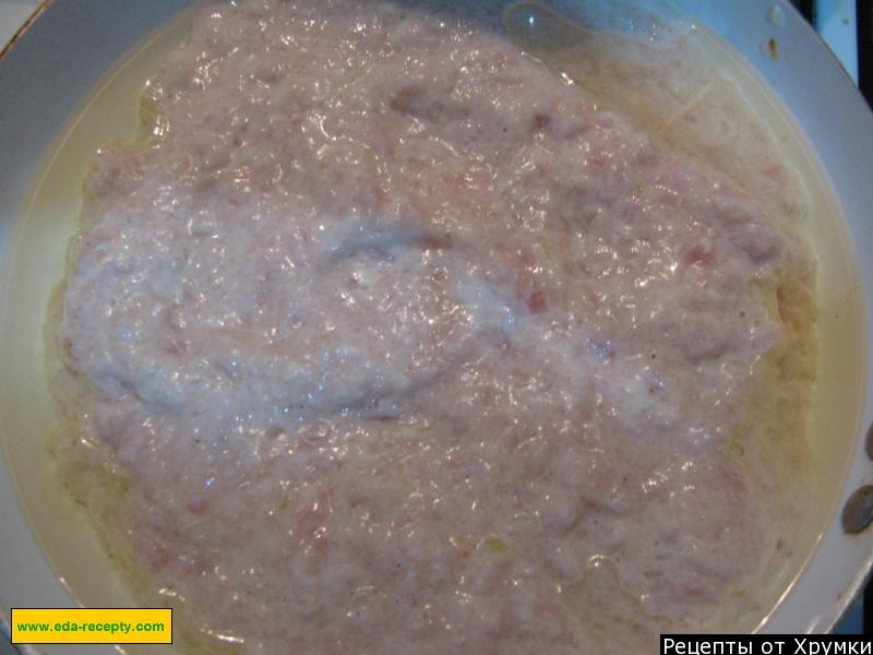 Шаг 9 приготовления Клецки из куриного филе с луком