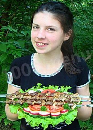 Шаг 15 приготовления Шашлык сердечки куриные в горчичном маринаде