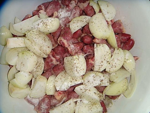 Шаг 6 приготовления Шашлык сердечки куриные в горчичном маринаде