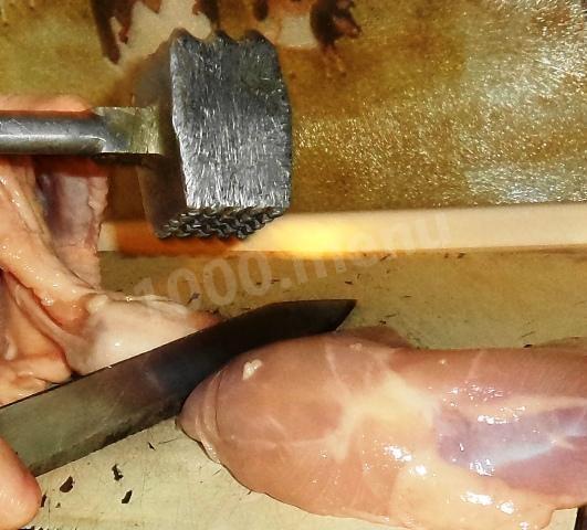 Шаг 9 приготовления Как снять кожу с курицы для фарширования