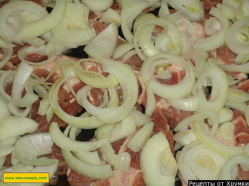 Шаг 2 приготовления Мясо по капитански