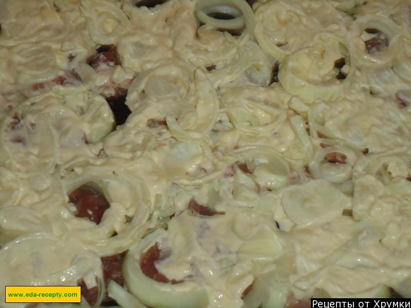 Шаг 4 приготовления Мясо по капитански