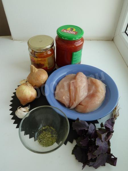 Шаг 1 приготовления Каччиаторе курица запеченная с помидорами по итальянски