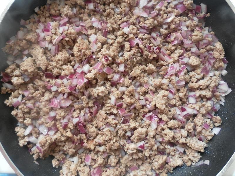 Шаг 6 приготовления Фузилли с мясным фаршем