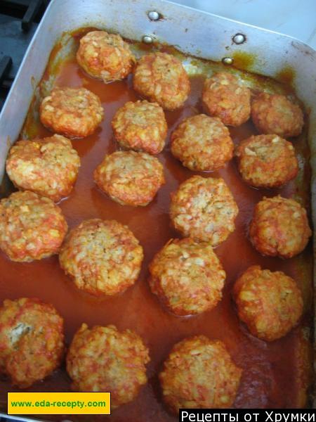 Шаг 10 приготовления Ежики из фарша с рисом в духовке