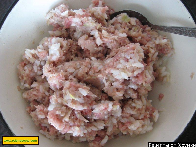 Шаг 5 приготовления Ежики из фарша с рисом в духовке