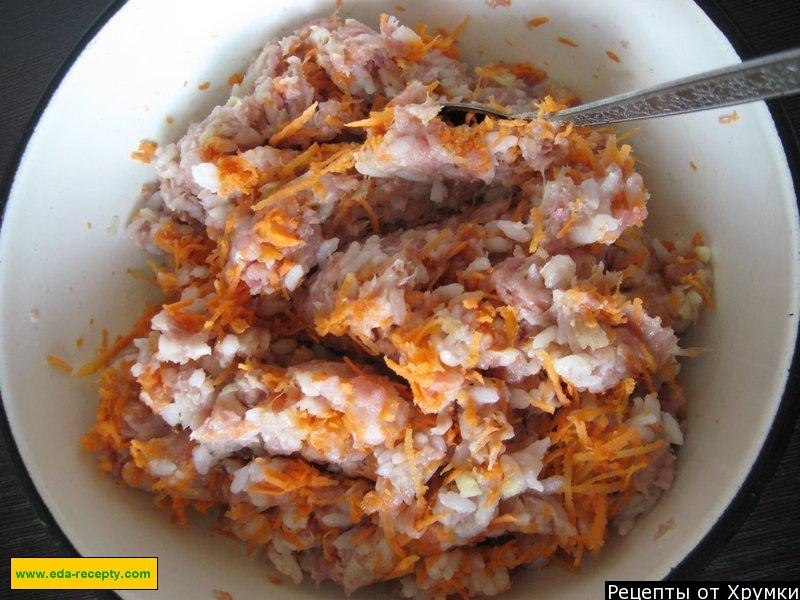 Шаг 6 приготовления Ежики из фарша с рисом в духовке