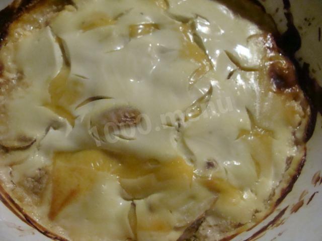 Шаг 8 приготовления Курица с ананасами и грибами
