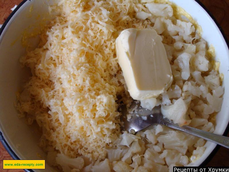 Шаг 5 приготовления Запеканка из цветной капусты с сыром и творогом