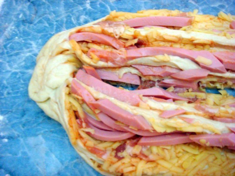 Шаг 13 приготовления Пицца крученая необычная