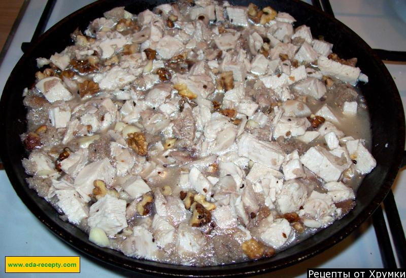 Шаг 8 приготовления Курица с грецкими орехами