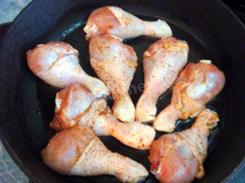 Шаг 2 приготовления Гедлибже - курица в сметане по-кабардински