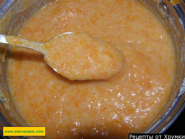 Шаг 5 приготовления Запеканка из тыквы на манной каше