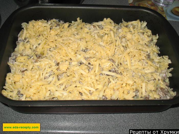 Шаг 9 приготовления Ленивая лазанья с шампиньонами